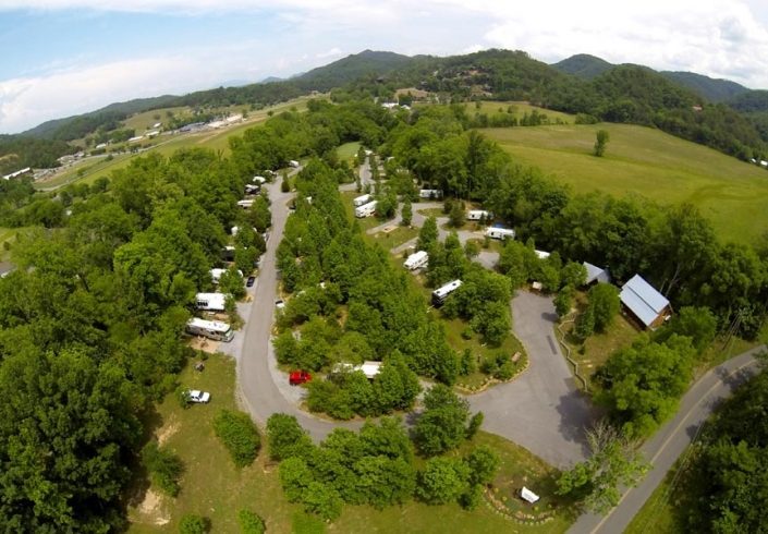 Aerial View of Up The Creek Campsites Aerial View of Up The Creek Campsites
