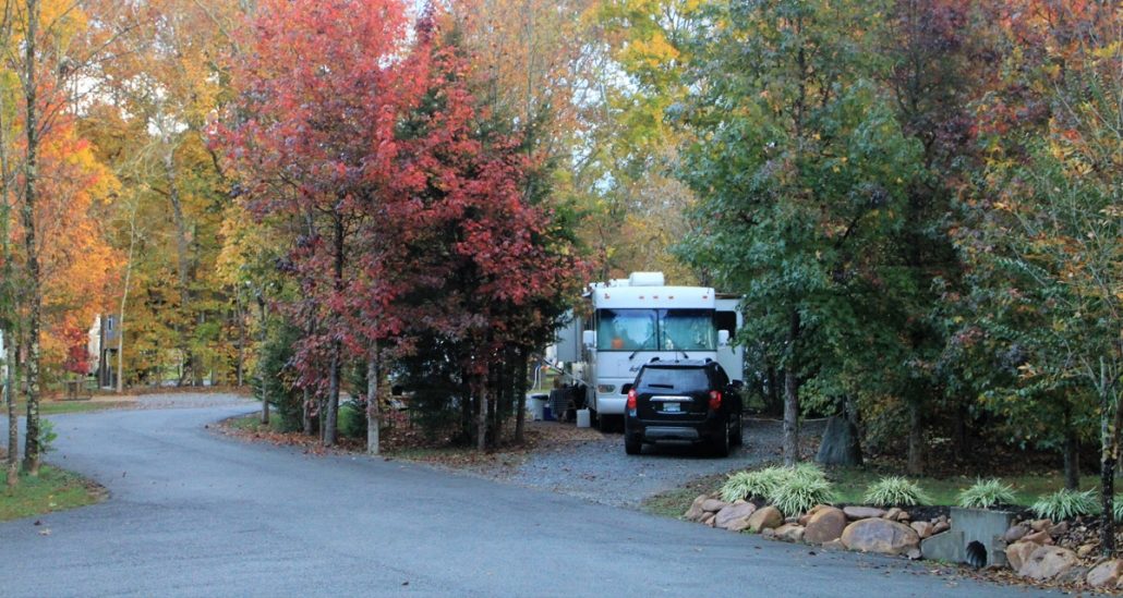 Pull Through RV Site at Up The Creek near Pigeon Forge Pull Through RV Site at Up The Creek near Pigeon Forge